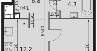 Apartamento 1 habitación en Moscú, Rusia