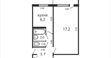 Wohnung 1 zimmer in Minsk, Belarus