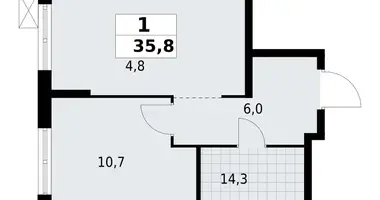 Appartement 1 chambre dans Krasnoye Selo, Russie