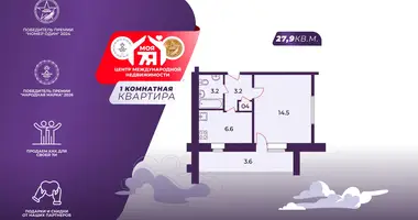 1 room apartment in Salihorsk, Belarus