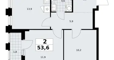 Wohnung 2 zimmer in Troizk, Russland