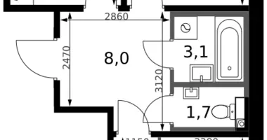 Appartement 2 chambres dans Leninsky District, Russie