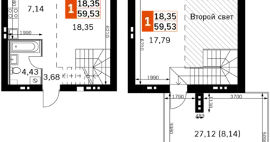 Mieszkanie 2 pokoi w Odincovskij gorodskoj okrug, Rosja