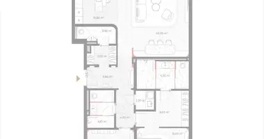 2 room apartment in Moscow, Russia