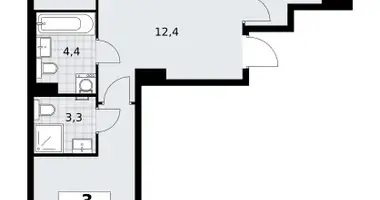 Mieszkanie 3 pokoi w Troick, Rosja