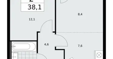 Appartement 2 chambres dans Kommunarka, Russie