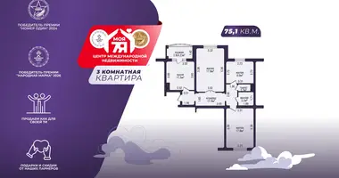 3 room apartment in Minsk, Belarus