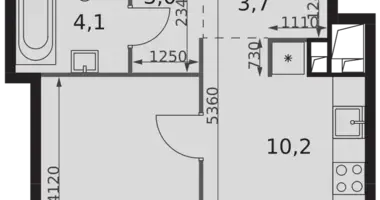 Apartamento 1 habitación en Moscú, Rusia