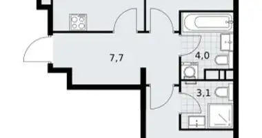Wohnung 3 zimmer in Wnukowo, Russland