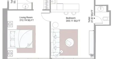 Wohnung 1 Schlafzimmer in Adschman, Vereinigte Arabische Emirate