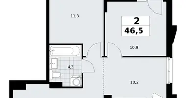 2 room apartment in Troitsk, Russia