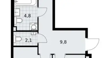 Wohnung 2 zimmer in Troizk, Russland