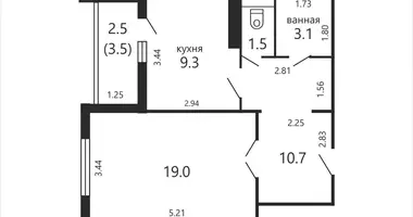 1 bedroom apartment in Minsk, Belarus