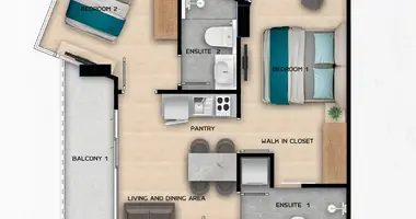Apartamento 2 habitaciones en Rawai, Tailandia