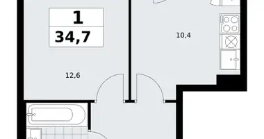 Appartement 1 chambre dans Troïtsk, Russie