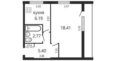 Mieszkanie 1 pokój w Mińsk, Białoruś