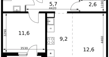 Apartamento 2 habitaciones en Leninsky District, Rusia