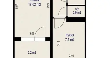 1 room apartment in Minsk, Belarus