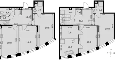 4 room apartment in Moscow, Russia