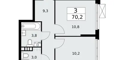 Квартира 3 комнаты в район Коммунарка, Россия