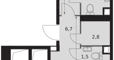 Appartement 2 chambres dans Moscou, Russie