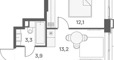 1 bedroom apartment in Moscow, Russia