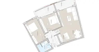 2 room apartment in Boreti, Montenegro