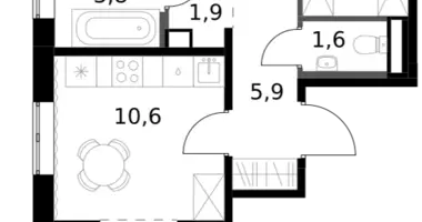 3 room apartment in Leninsky District, Russia