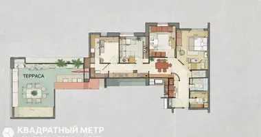 3 room apartment in Minsk, Belarus
