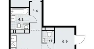 Квартира 3 комнаты в район Внуково, Россия