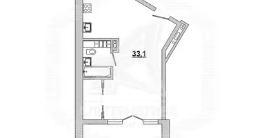 Apartamento 1 habitación en Kobriny, Belarús