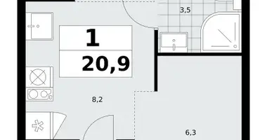 Wohnung 1 zimmer in Kommunarka, Russland