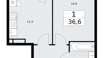Wohnung 1 zimmer in Wnukowo, Russland
