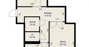 Wohnung 2 zimmer in Minsk, Belarus