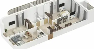 3 room apartment in Odesa, Ukraine