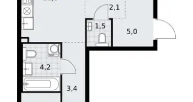 Appartement 2 chambres dans Kommunarka, Russie