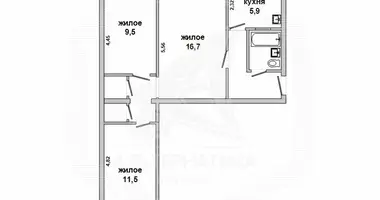 Apartamento 3 habitaciones en Brest, Belarús
