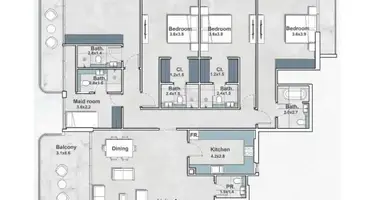 Mieszkanie 4 pokoi w Dubaj, Emiraty Arabskie