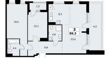 Wohnung 3 zimmer in Kommunarka, Russland