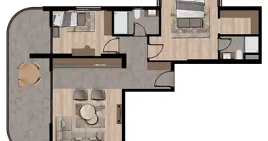 3 room apartment in Akdeniz, Turkey