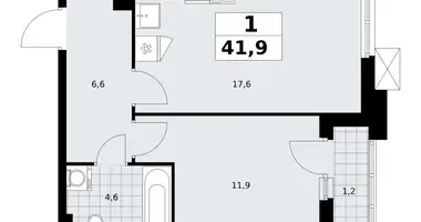 Mieszkanie 1 pokój w Troick, Rosja