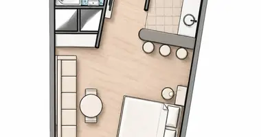 Estudio 1 habitación en Batumi, Georgia