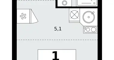 Apartamento 1 habitación en Kommunarka, Rusia