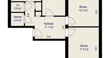 Квартира 3 комнаты в Минск, Беларусь