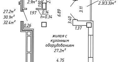 Wohnung 1 zimmer in Minsk, Belarus