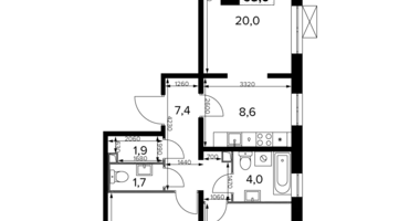 Wohnung 3 zimmer in Leninsky District, Russland