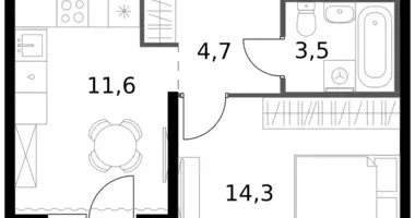 Apartamento 1 habitación en Leninsky District, Rusia