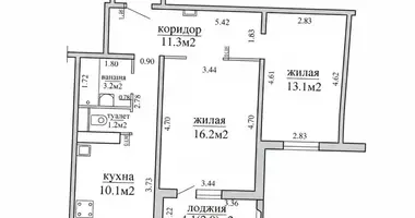 2 room apartment in Minsk, Belarus
