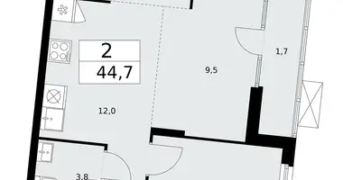 2 room apartment in Troitsk, Russia