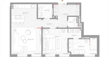 1 room apartment in Moscow, Russia